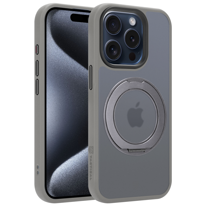 Tactical MagForce Hyperstand – puzdro pre Apple iPhone 15 Pro, svetlošedé