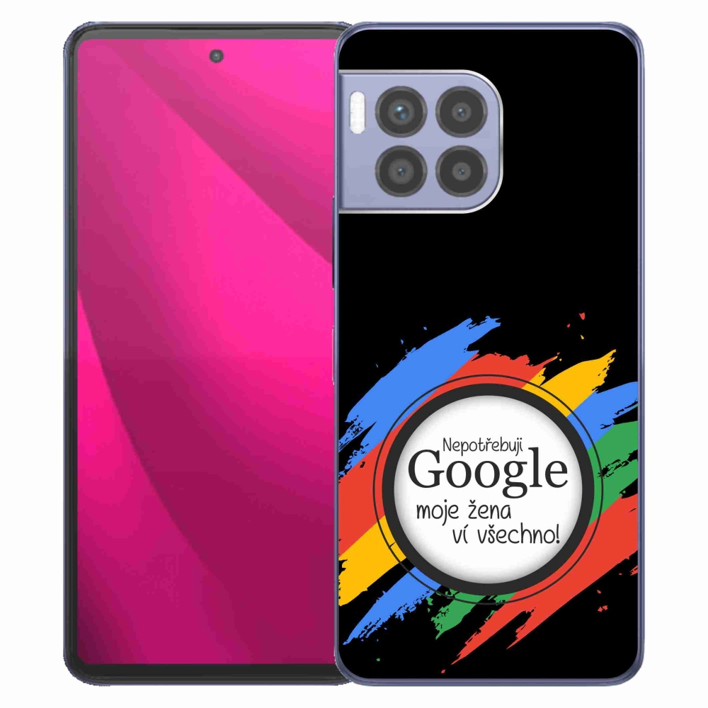Gélový kryt mmCase na T-Mobile T Phone 2 Pro - žena vie všetko čierne pozadie