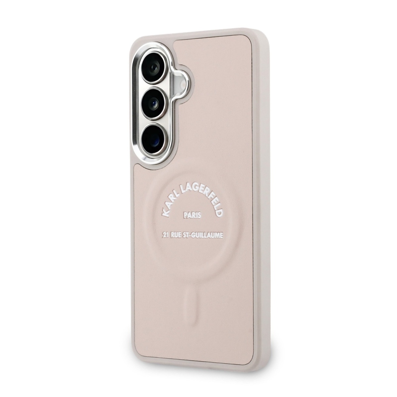 Karl Lagerfeld PU RSG Logo Magnetický zadný kryt pre Samsung Galaxy S26+ Pink