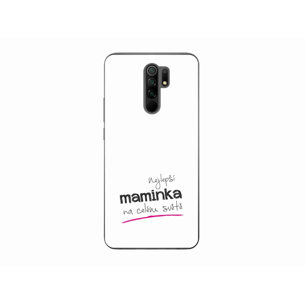 Gélový kryt mmCase na Xiaomi Redmi 9 - najlepšia mamička 4 biele pozadie
