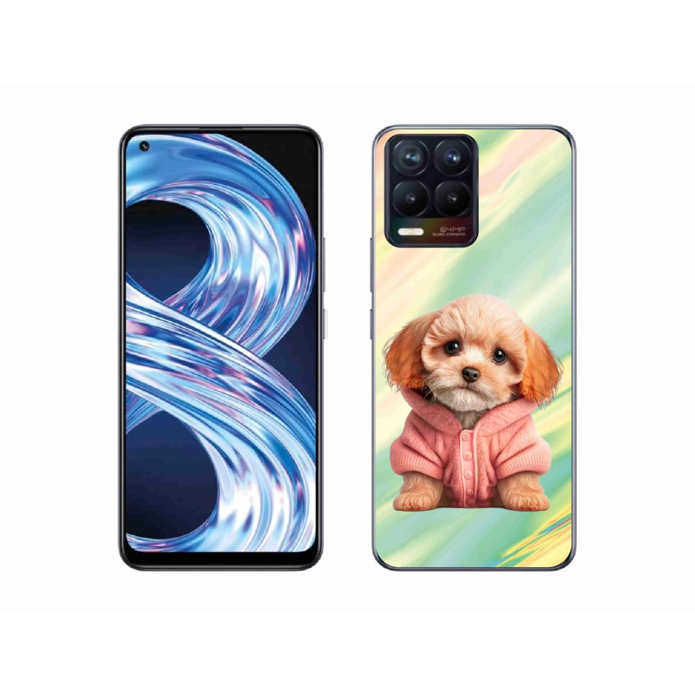 Gélový kryt mmCase na Realme 8 Pro - šteňa vo svetri