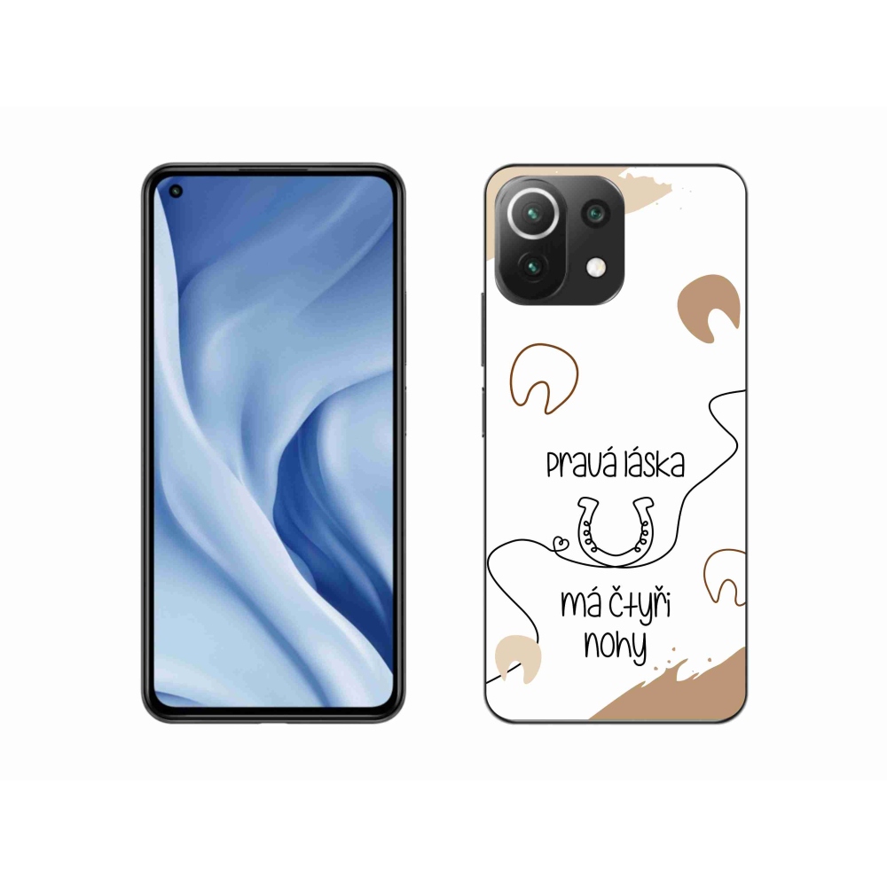 Gélový kryt mmCase na Xiaomi Mi 11 Lite 4G/5G - konský motív biele pozadie