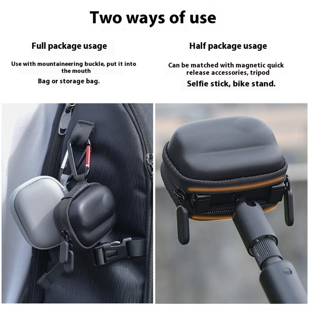 BRDRC ochranné puzdro s karabínou pre Insta360 GO 3S / GO 3 - čierne