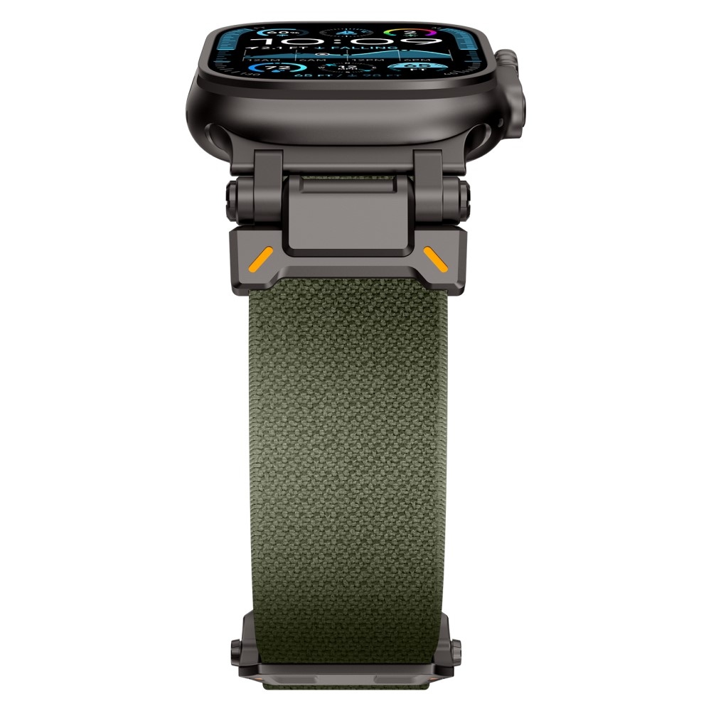 Metal nylonový remienok na Apple Watch Ultra/Ultra 2 49mm/SE/SE 2022/2023 44mm/10 46mm/9/8/7 45mm/6/5/4 44mm/3/2/1 42 mm - zelený