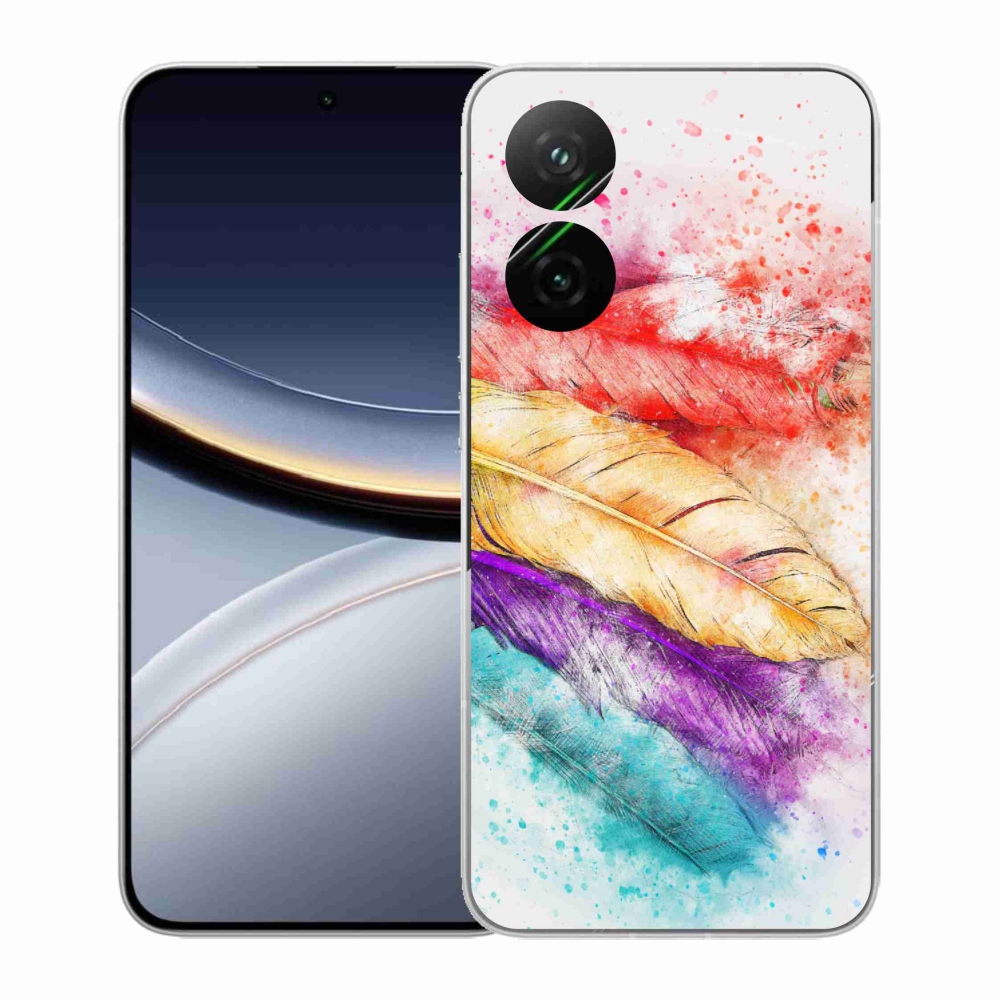 Gélový kryt mmCase na Xiaomi Poco F7 5G - farebné perie