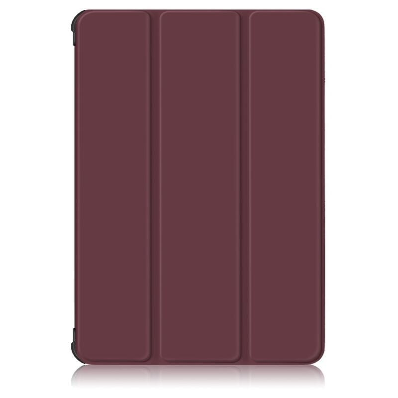 Chytré nastaviteľné PU kožené puzdro pre tablet Samsung Galaxy Tab S7 FE T736 - vínové