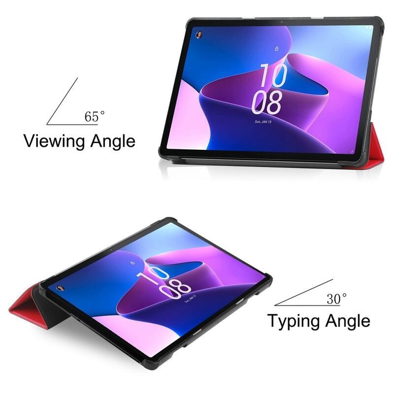 Chytré polohovacie puzdro na Lenovo Tab M10 (3.Gen) - červené