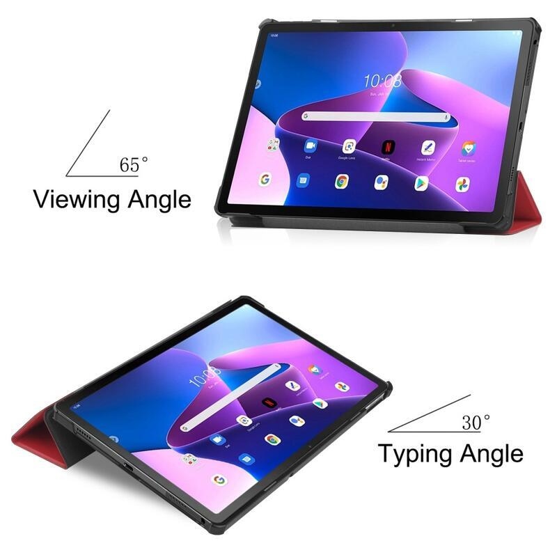 Chytré polohovateľné púzdro na Lenovo Tab M10 Plus (3. Gen) - červené