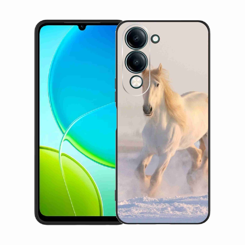 Gélový kryt mmCase na Vivo Y29s 5G - kôň v snehu