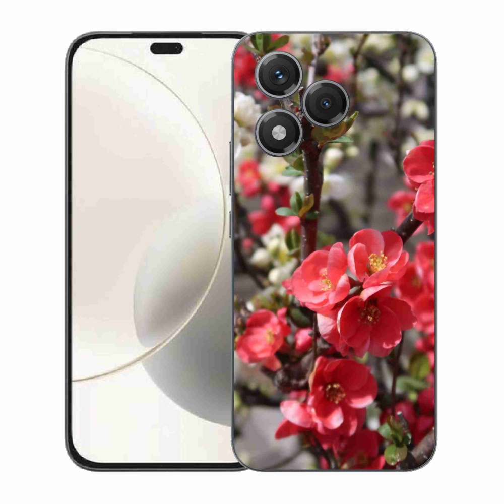 Gélový kryt mmCase na Honor 400 Lite - červené kvety
