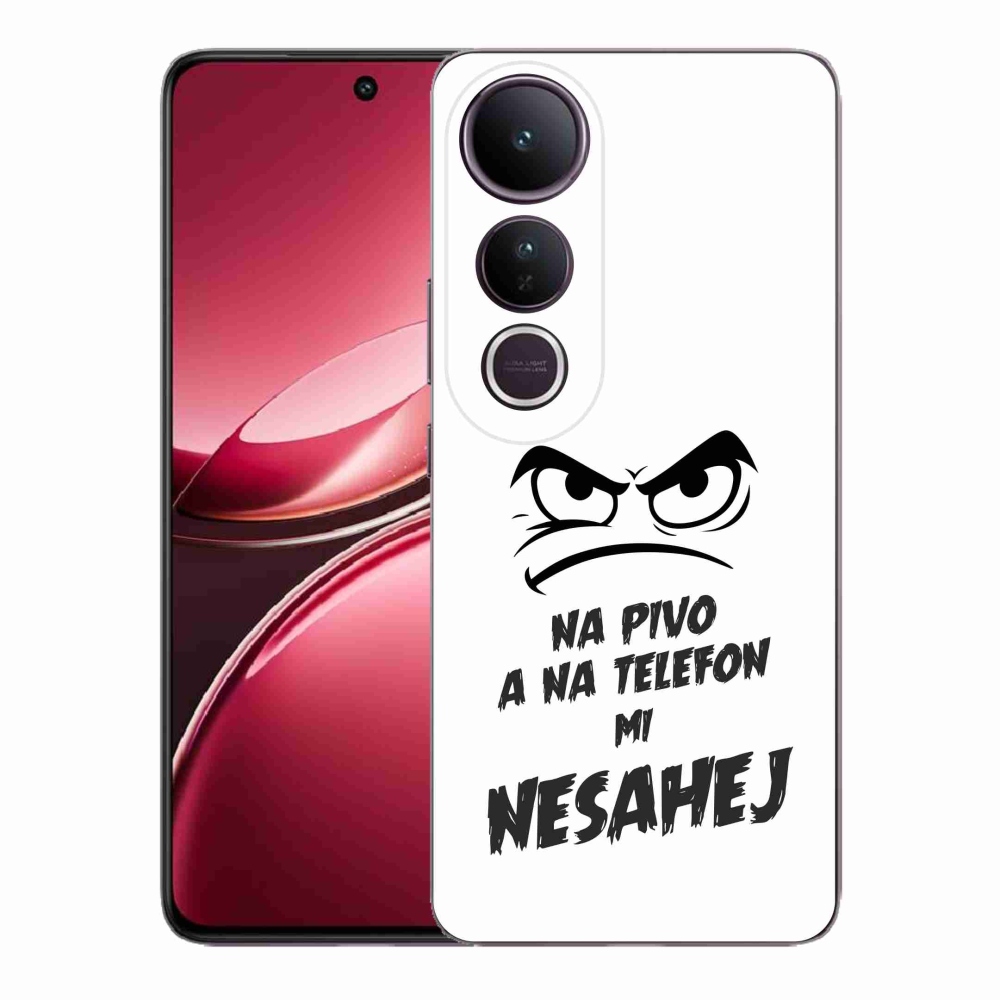Gélový kryt mmCase na Vivo V50 Lite 4G/5G - pivný motív 2 biele pozadie