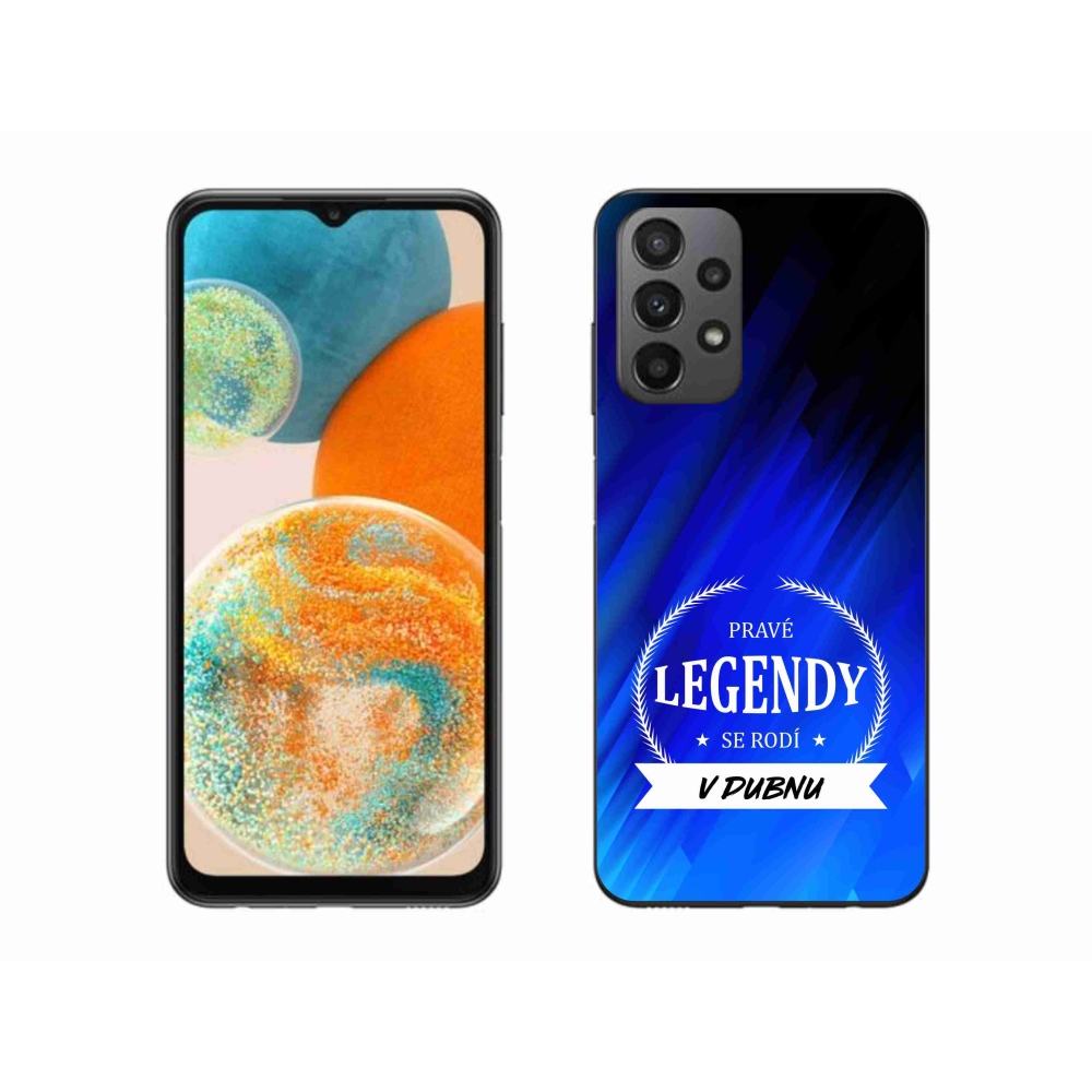 Gélový kryt mmCase na Samsung Galaxy A23 4G/5G - legendy v apríli modré pozadie