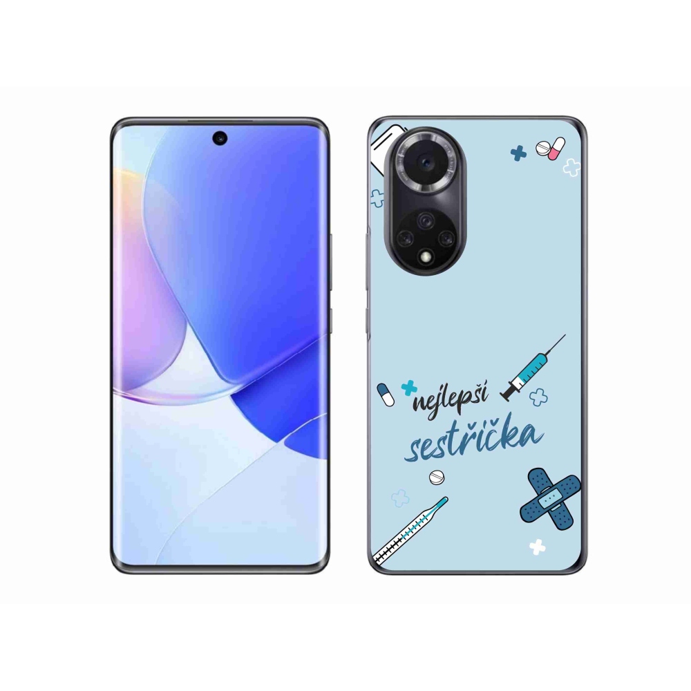Gélový kryt mmCase na Huawei Nova 9 - najlepšia sestrička modré pozadie