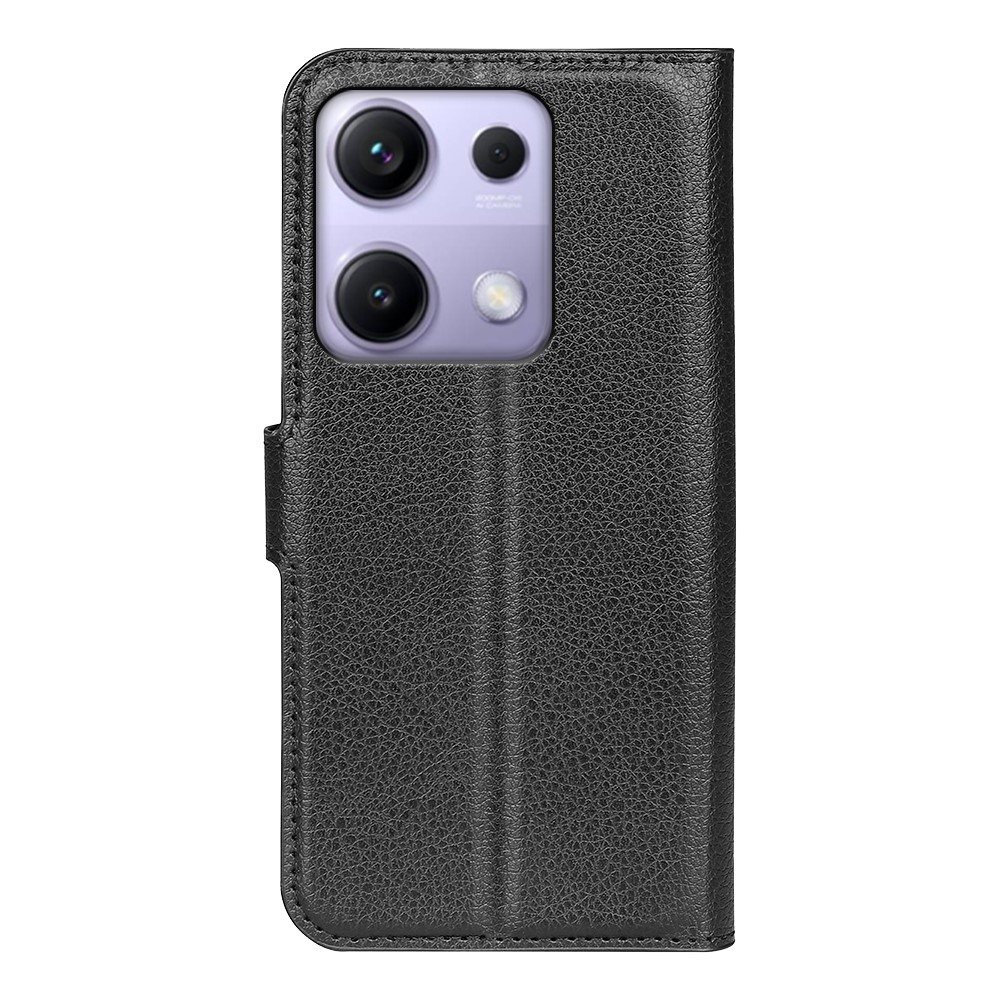 Litchi knižkové púzdro na Xiaomi Redmi Note 14S - čierne