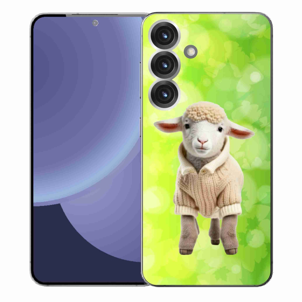Gélový kryt mmCase na Samsung Galaxy S25+ - jahňa vo svetri