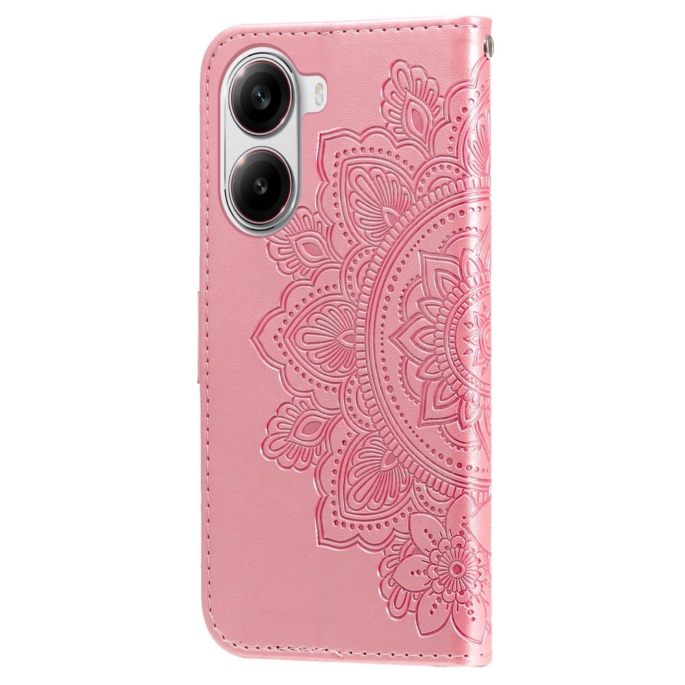 Mandala knižkové púzdro na Xiaomi Poco X7 Pro 5G - ružové