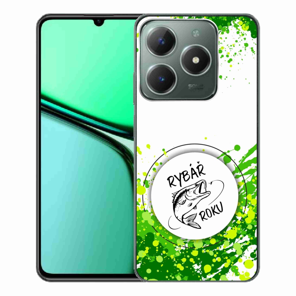 Gélový kryt mmCase na Realme C61 - rybár roka biele pozadie