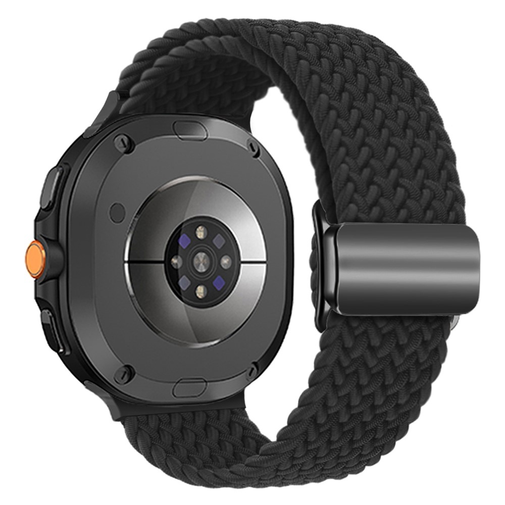 Clasp nylonový remienok na Samsung Galaxy Watch8 Classic 46mm/Watch8 44mm/40mm - čierny