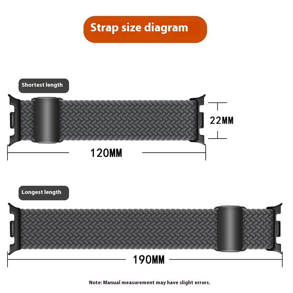 Clasp nylonový remienok na Samsung Galaxy Watch8 Classic 46mm/Watch8 44mm/40mm - čierny
