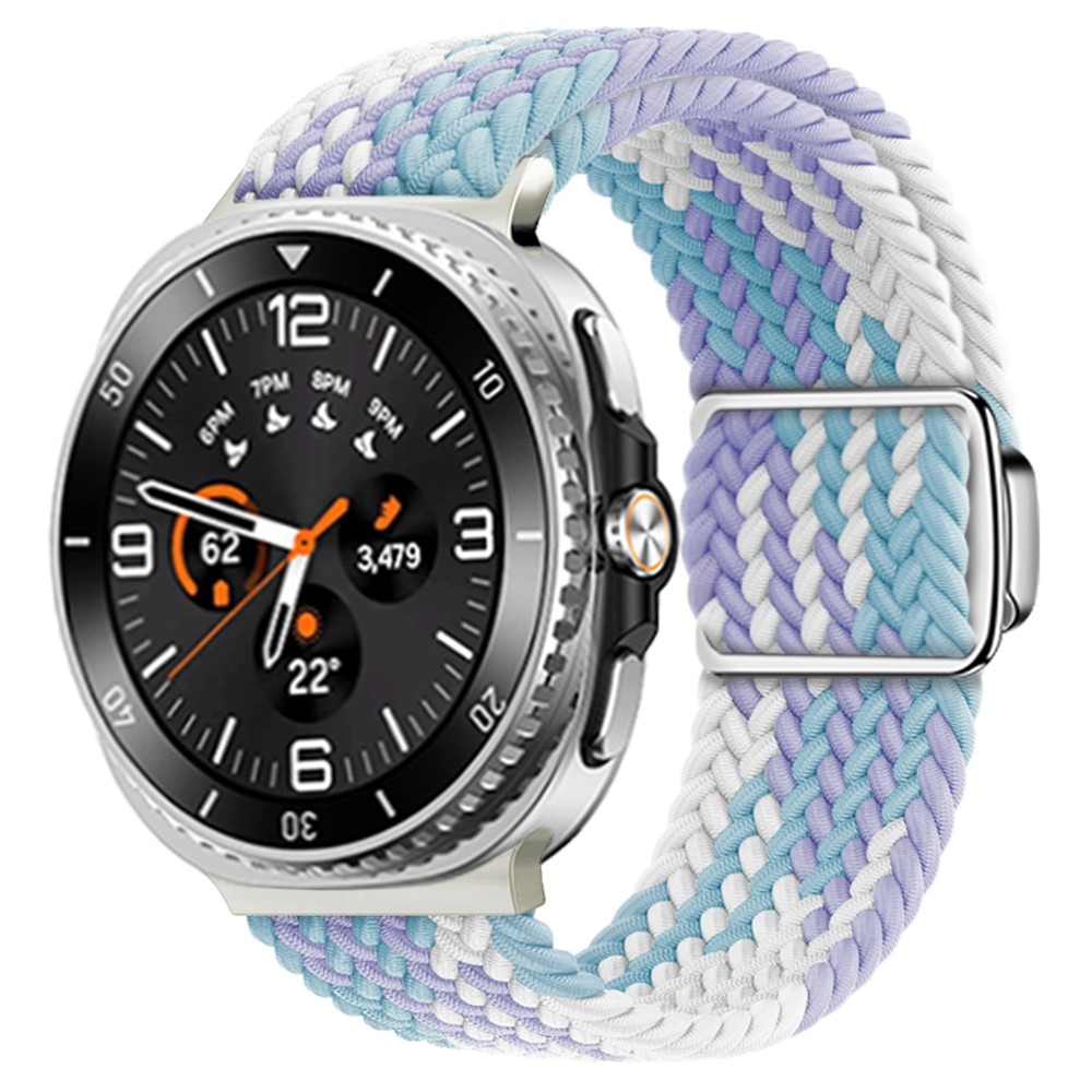 Clasp nylonový remienok na Samsung Galaxy Watch8 Classic 46mm/Watch8 44mm/40mm - fialový