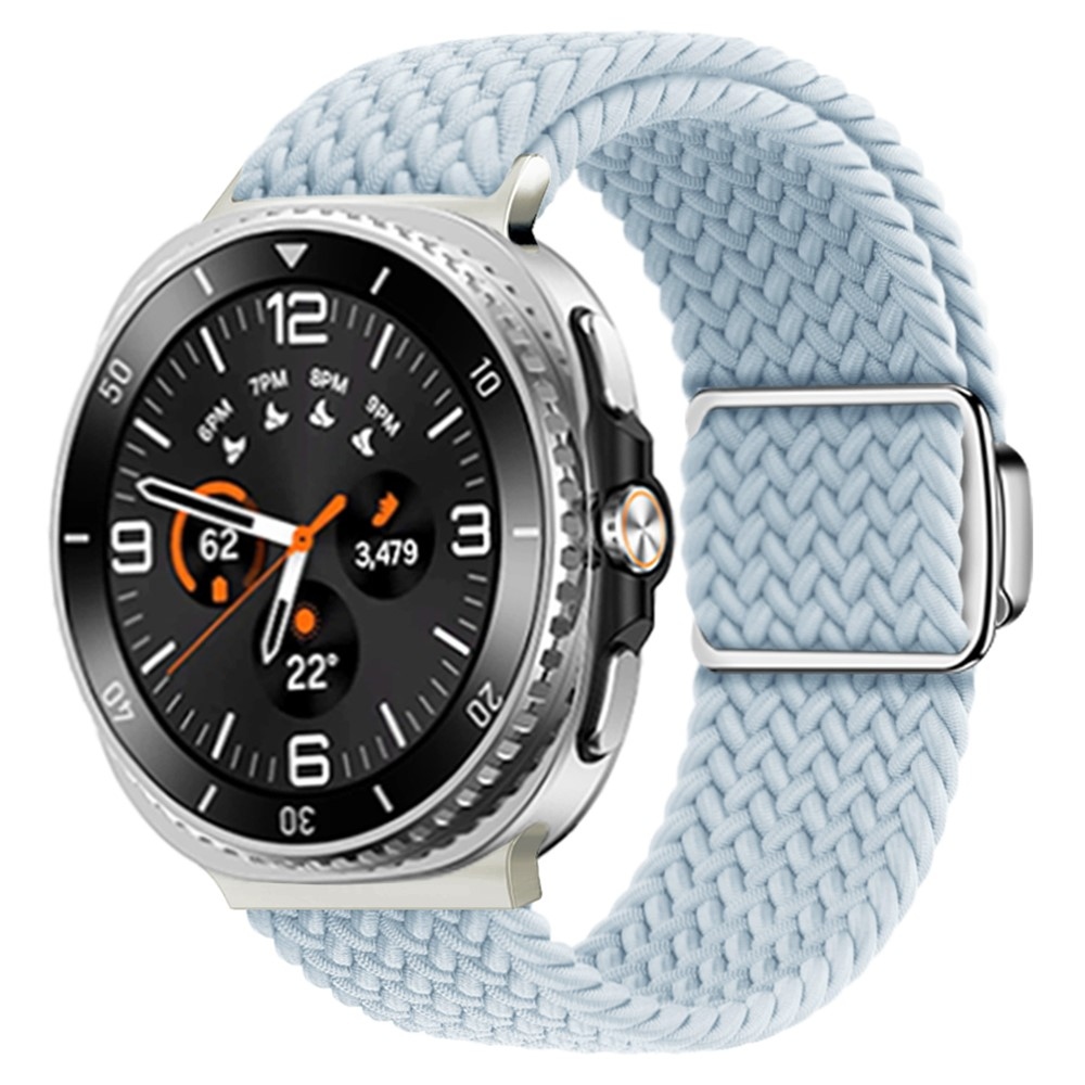 Clasp nylonový remienok na Samsung Galaxy Watch8 Classic 46mm/Watch8 44mm/40mm - svetlomodrý