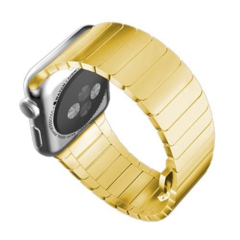 Classic štýlový oceľový remienok na Apple Watch 38mm - zlatý