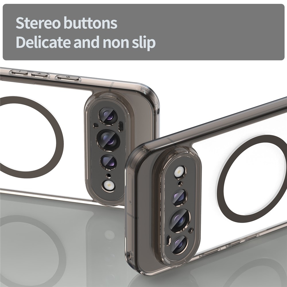 Clear gélový obal s pevným chrbtom a MagSafe na Google Pixel 11 Pro - čierny