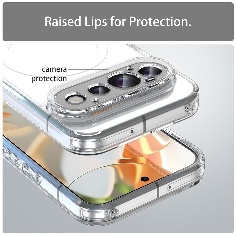 Clear gélový obal s pevným chrbtom a MagSafe na Google Pixel 11 - priehľadný