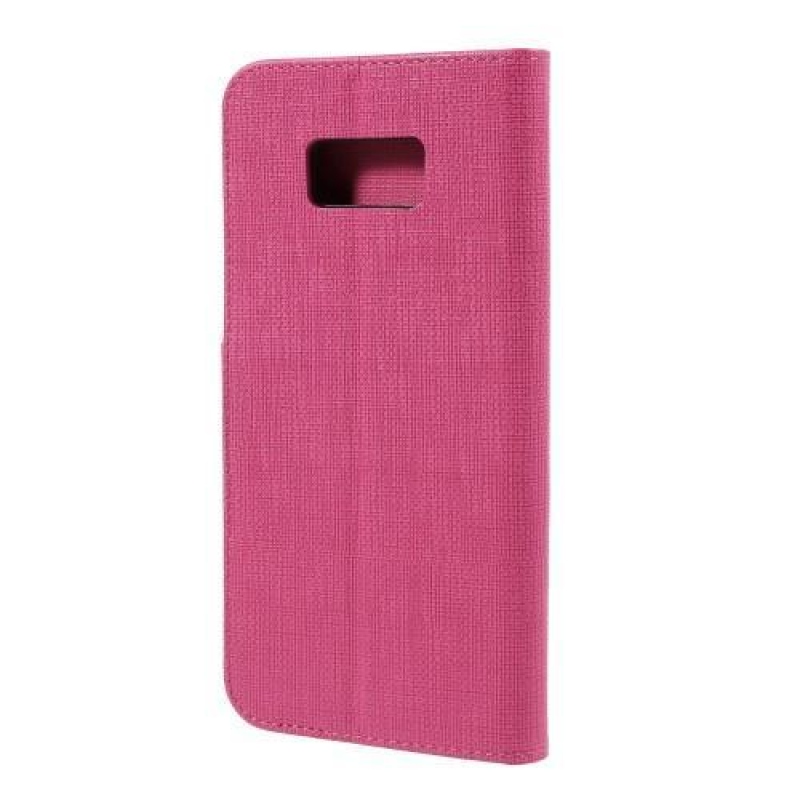 Clothy PU kožené puzdro pre mobil Samsung Galaxy S8 Plus - rose