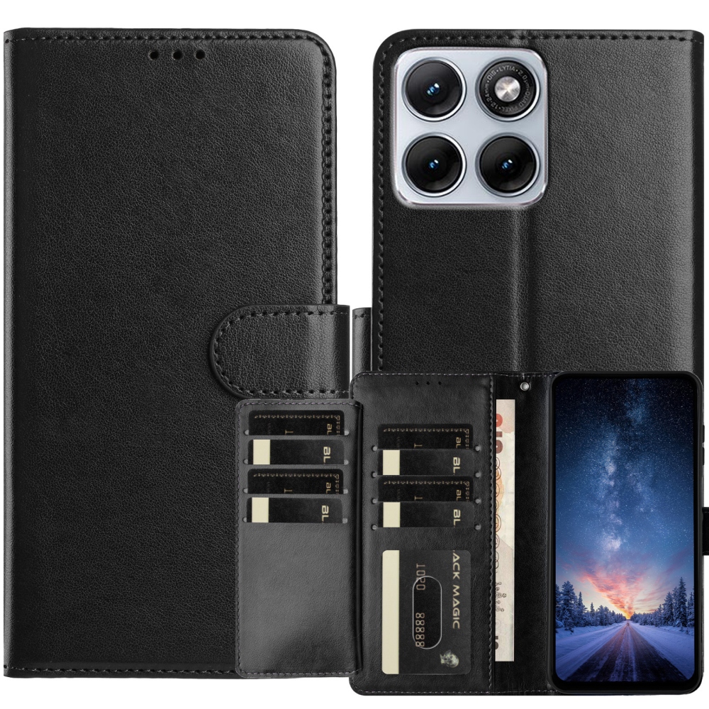 Clots knižkové púzdro na Motorola Edge 70 Fusion 5G - čierne