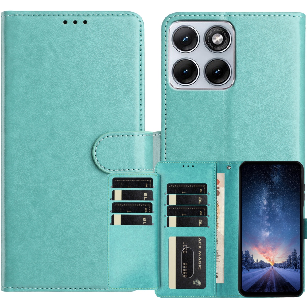 Clots knižkové púzdro na Motorola Edge 70 Fusion 5G - modrozelené