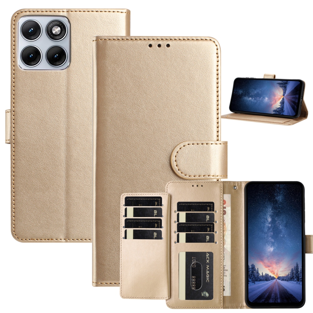 Clots knižkové púzdro na Motorola Edge 70 Fusion 5G - zlaté