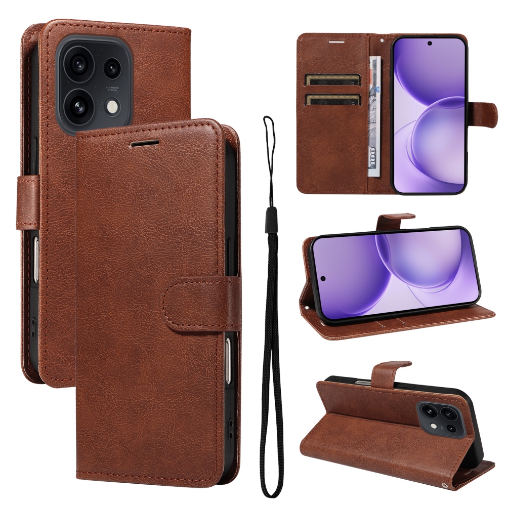 Clots knižkové púzdro na Oppo Reno 16 Pro 5G/Oppo Reno 16 5G - hnedé