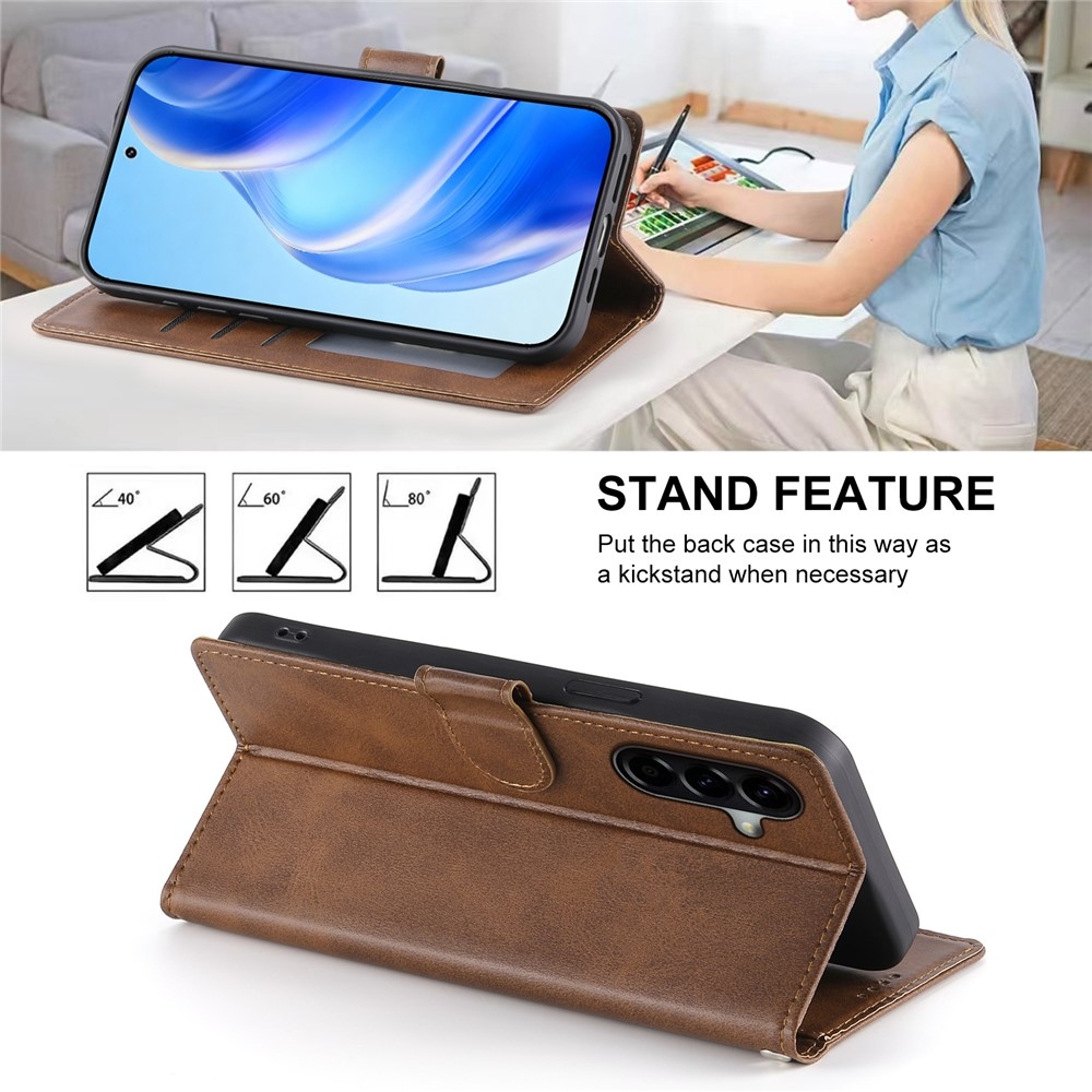 Clots knižkové púzdro na Samsung Galaxy A57 5G - hnedé