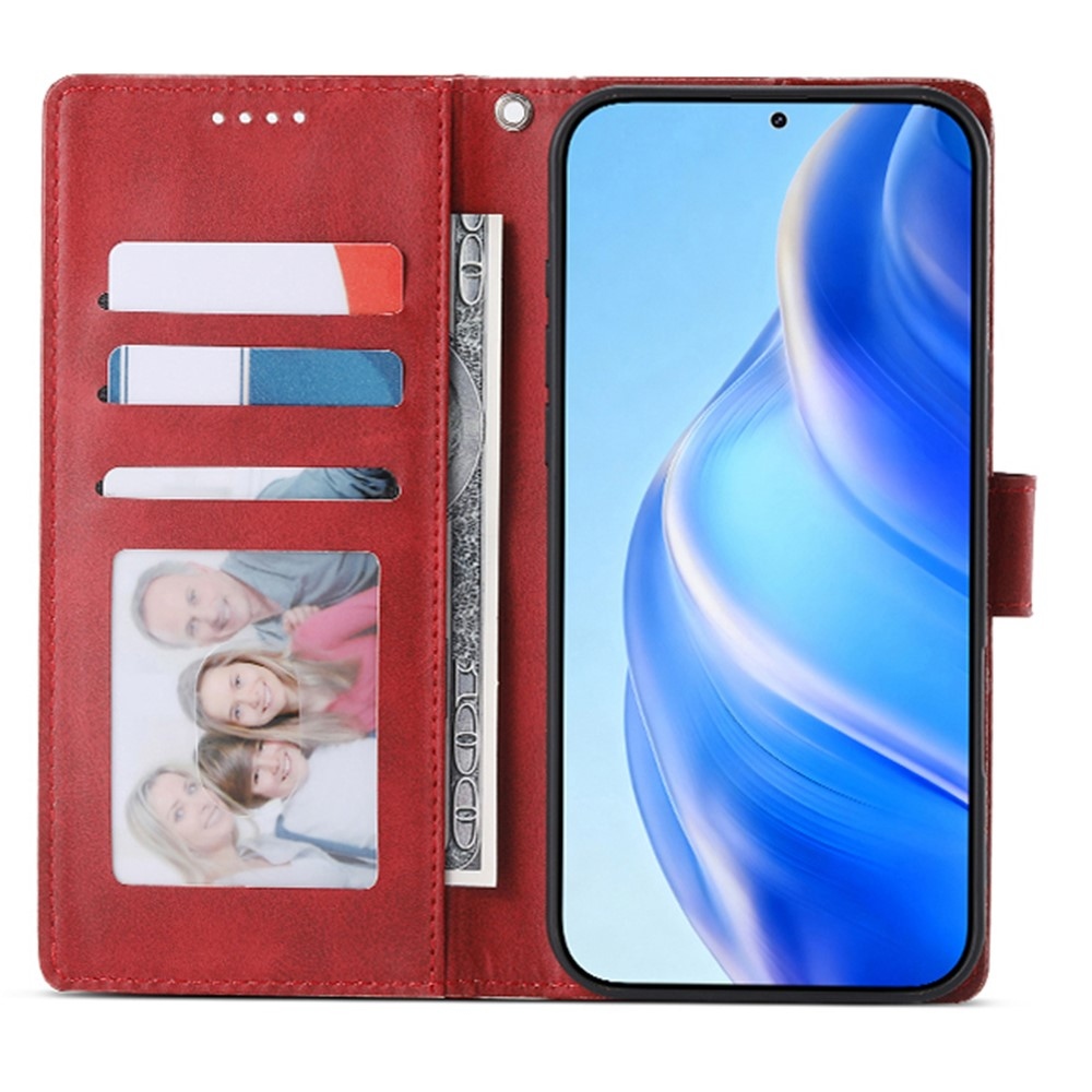 Calf knižkové puzdro na Xiaomi 17 - červené