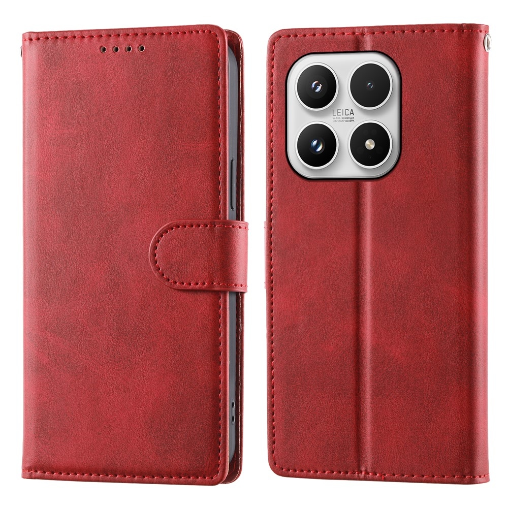 Calf knižkové puzdro na Xiaomi 17 - červené