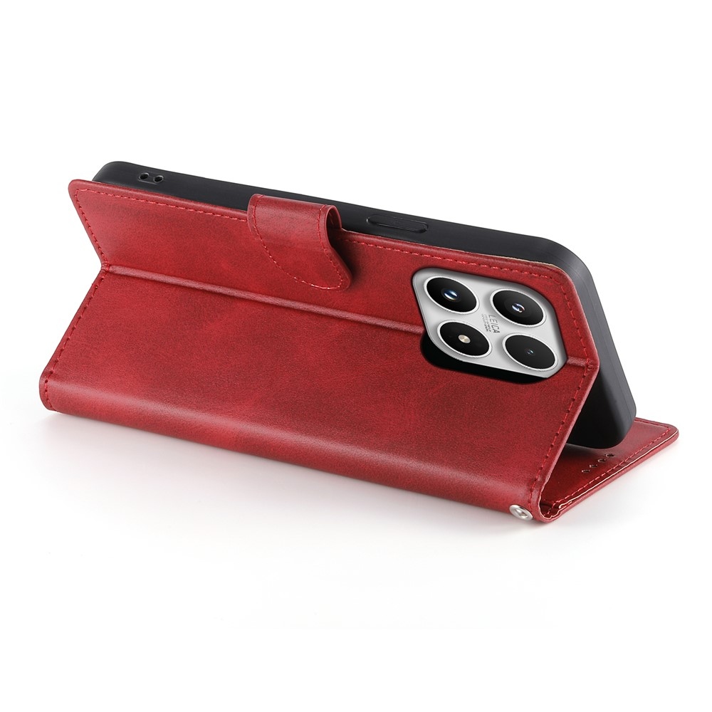 Calf knižkové puzdro na Xiaomi 17 - červené