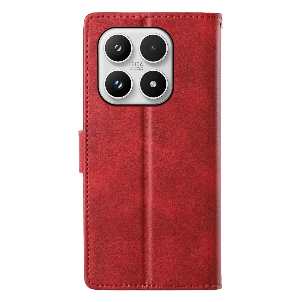 Calf knižkové puzdro na Xiaomi 17 - červené