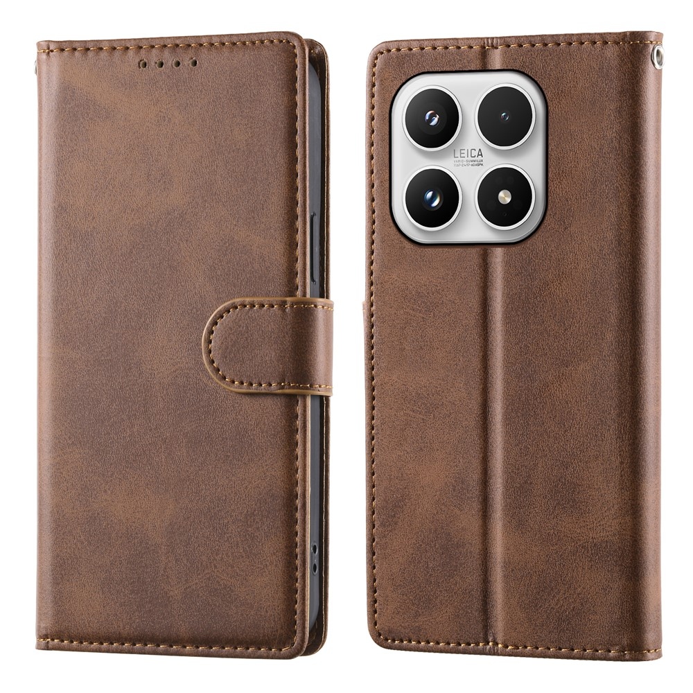 Calf knižkové púzdro na Xiaomi 17 - hnedé