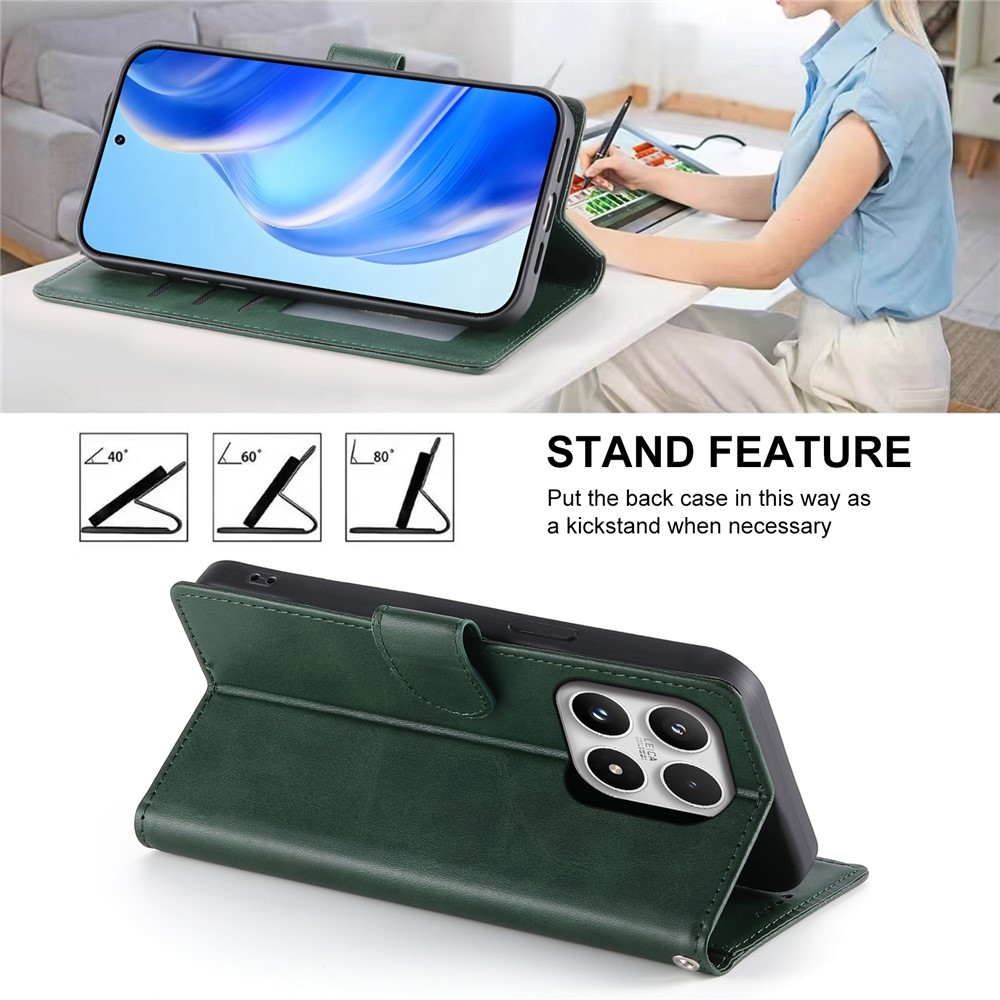 Calf knižkové púzdro na Xiaomi 17 - zelené