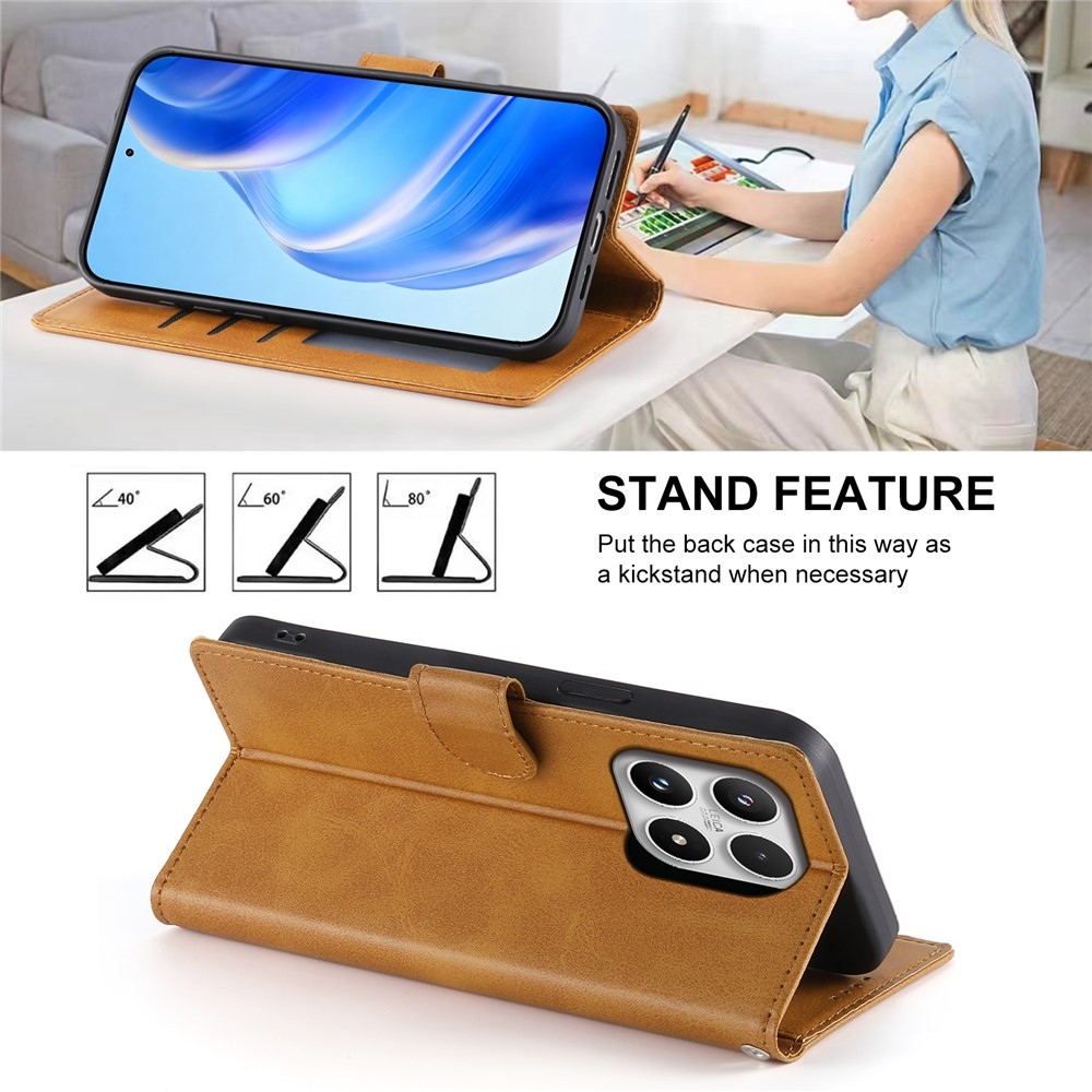 Calf knižkové púzdro na Xiaomi 17 - žlté