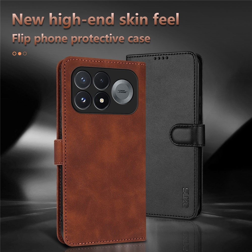 Clots knižkové púzdro na Xiaomi Poco F9 Ultra 5G - hnedé