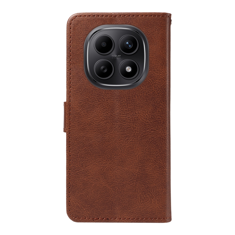 Clots knižkové púzdro na Xiaomi Poco M8 5G/Redmi Note 15 5G/Note 15 4G - hnedé