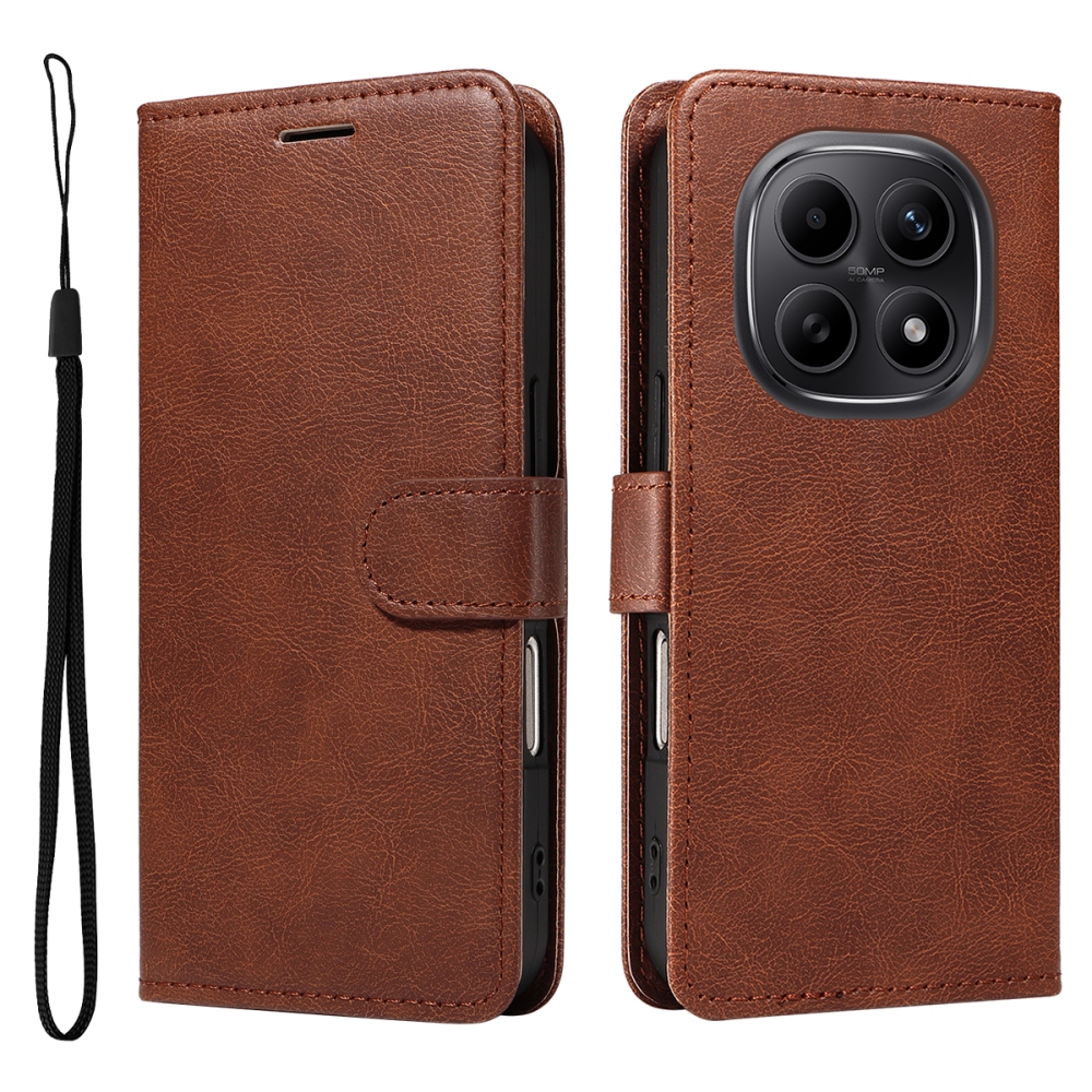 Clots knižkové púzdro na Xiaomi Poco M8 5G/Redmi Note 15 5G/Note 15 4G - hnedé