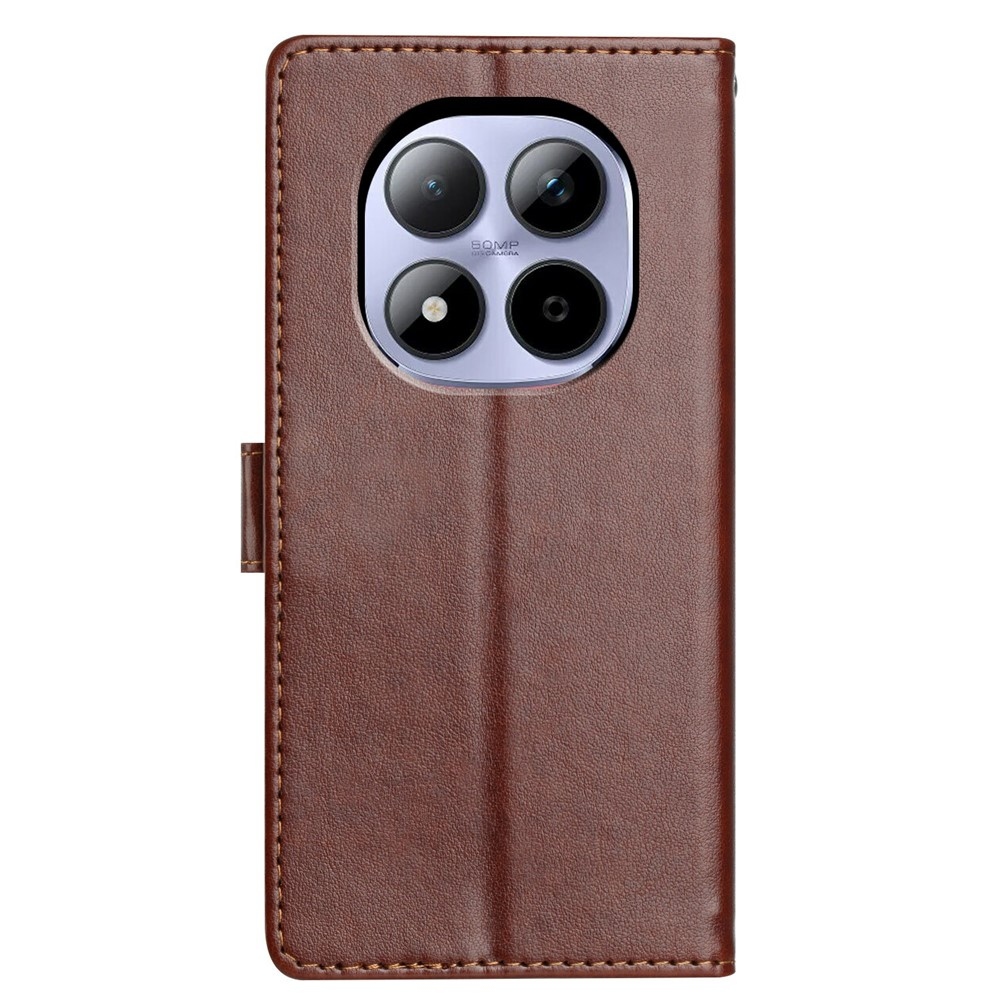 Clots knižkové púzdro na Xiaomi Redmi Note 15 Pro 5G - hnedé