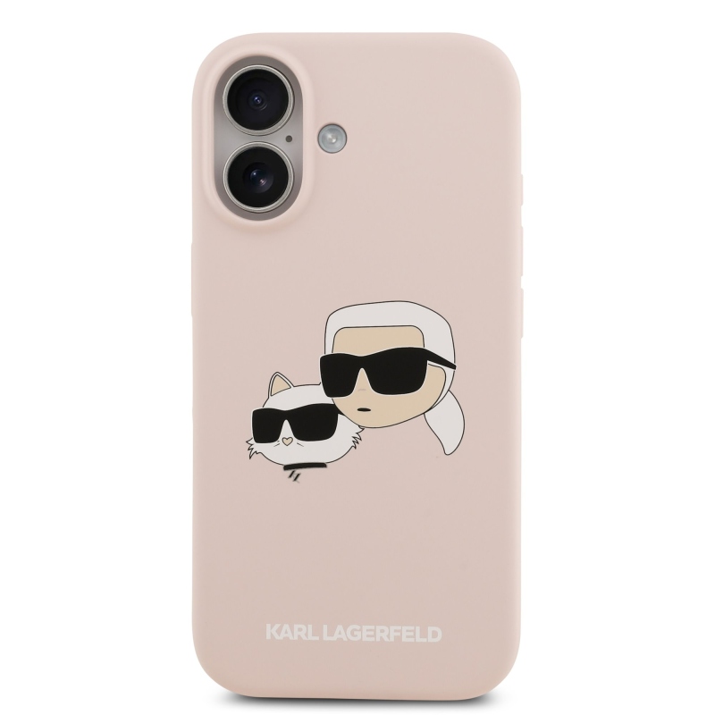 Karl Lagerfeld Liquid Silicone Double Heads MagSafe zadný kryt pre iPhone 17 ružový
