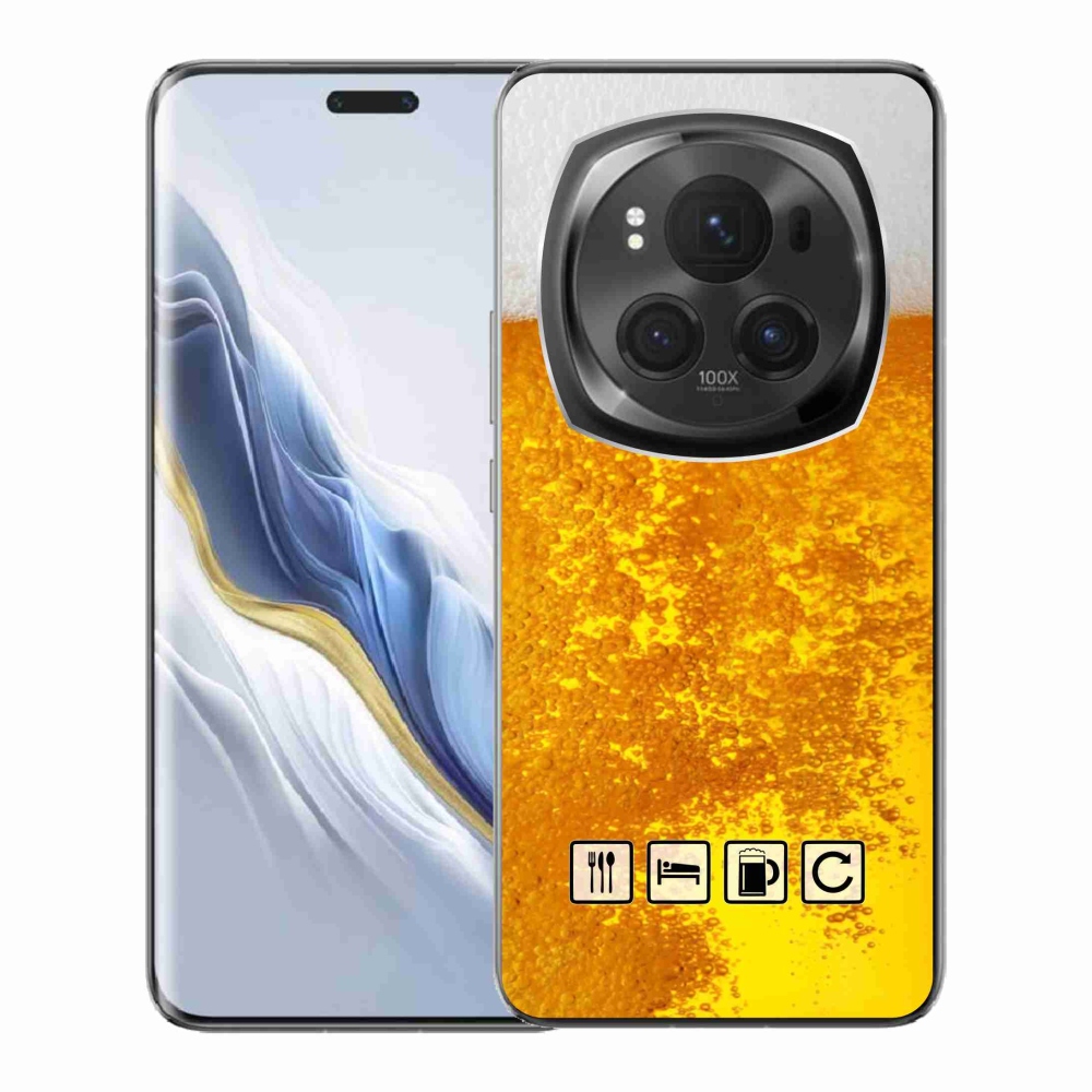 Gélový kryt mmCase na Honor Magic 6 Pro 5G - pivný motív 3
