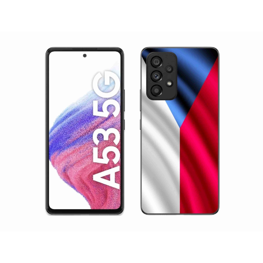 Gélový kryt mmCase na mobil Samsung Galaxy A53 5G - česká vlajka