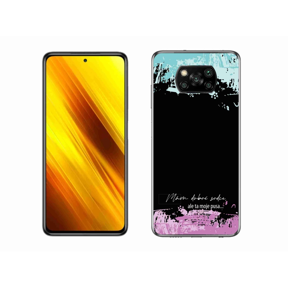 Gélový kryt mmCase na Xiaomi Poco X3 Pro - vtipný text 3 čierne pozadie