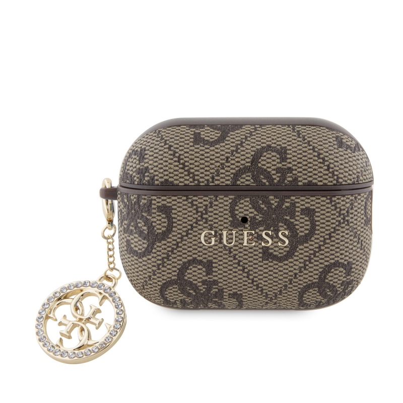 Guess 4G Script PC/PU Charm Puzdro pre AirPods Pro 2 Brown